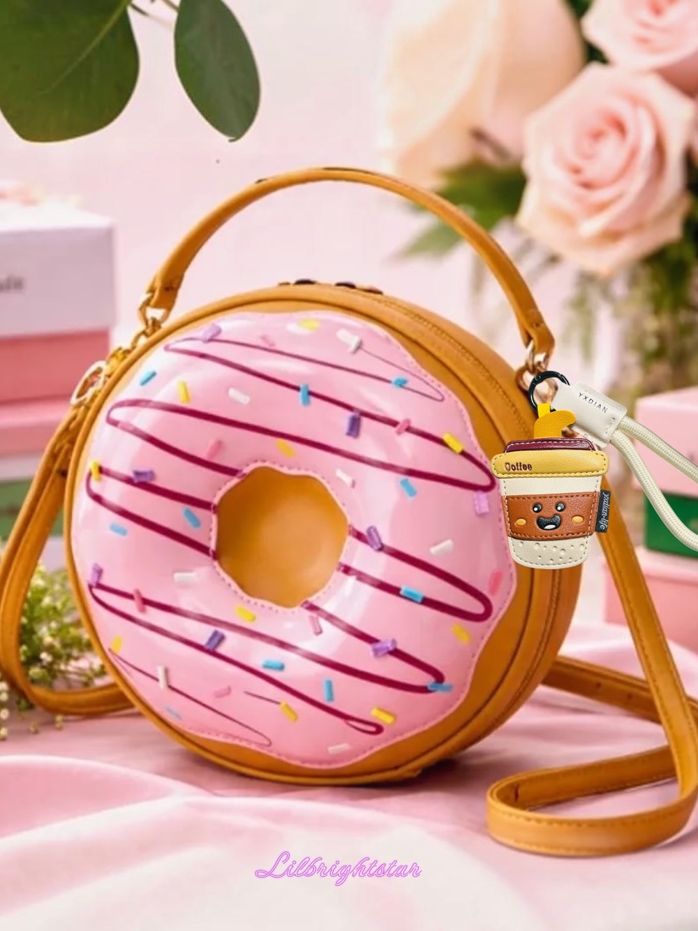 🧋 Cartoon Cup Of Coffee Pendant Keychain Charm NWT